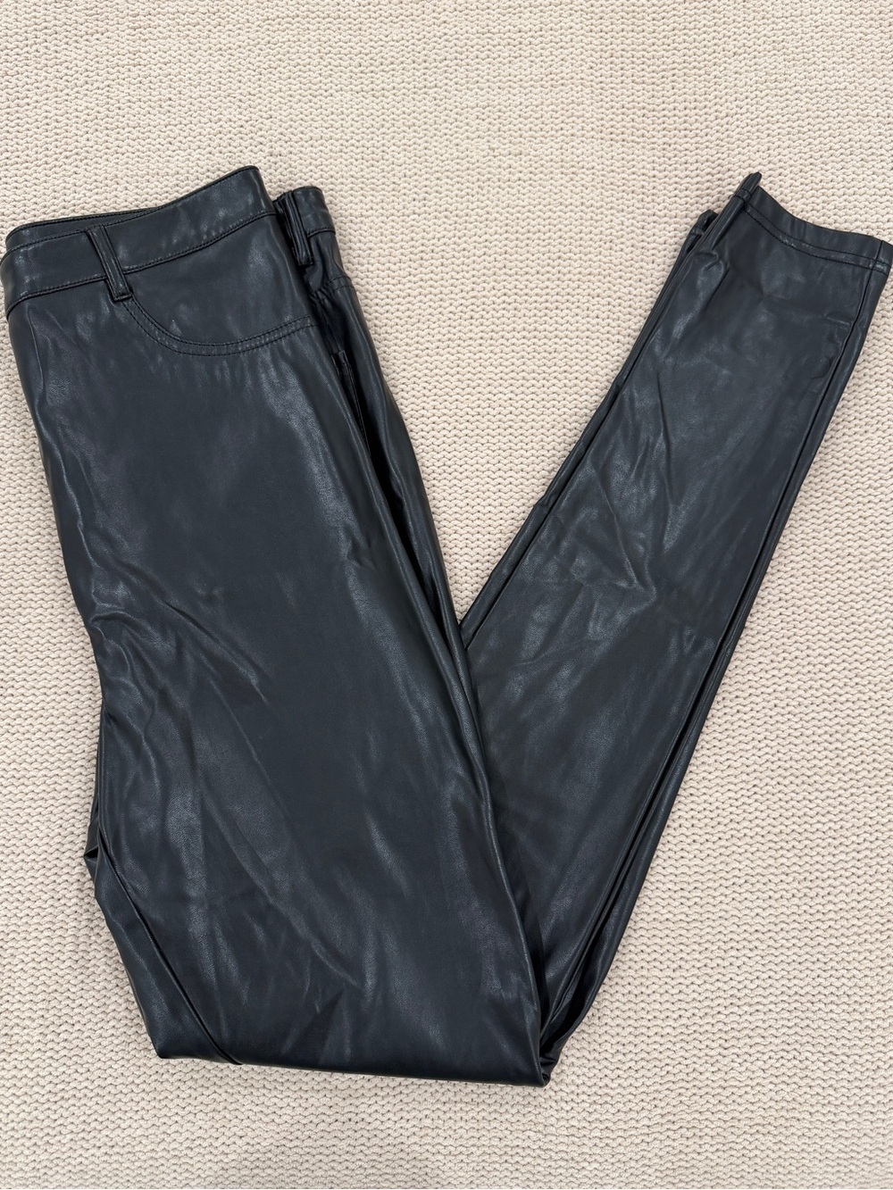 Wilfred Black Faux Leather Skinny Pants